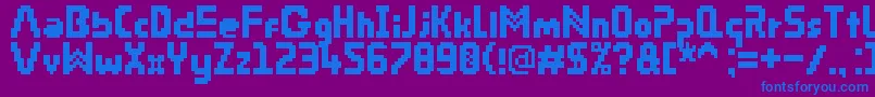 PixRiddim Font – Blue Fonts on Purple Background