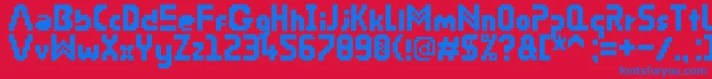 PixRiddim Font – Blue Fonts on Red Background