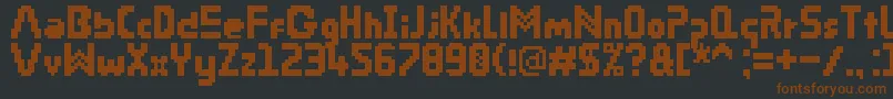 Шрифт PixRiddim – коричневые шрифты на чёрном фоне