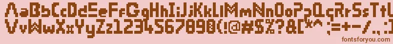 PixRiddim Font – Brown Fonts on Pink Background