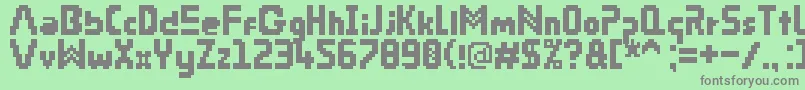 PixRiddim Font – Gray Fonts on Green Background