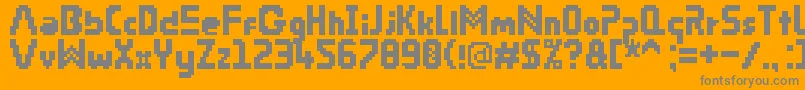 PixRiddim Font – Gray Fonts on Orange Background