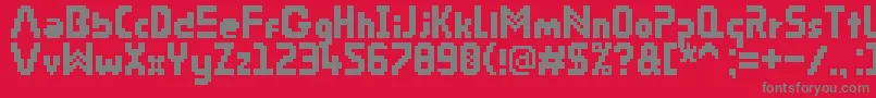 PixRiddim Font – Gray Fonts on Red Background