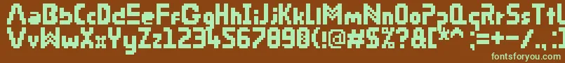 PixRiddim Font – Green Fonts on Brown Background