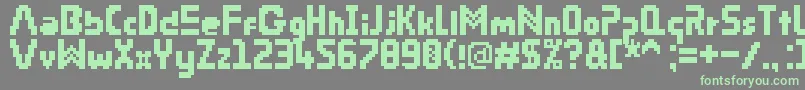 PixRiddim Font – Green Fonts on Gray Background