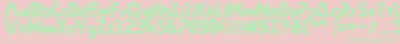PixRiddim Font – Green Fonts on Pink Background