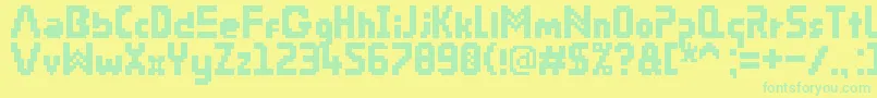 PixRiddim Font – Green Fonts on Yellow Background