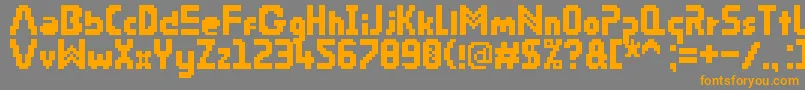 PixRiddim Font – Orange Fonts on Gray Background