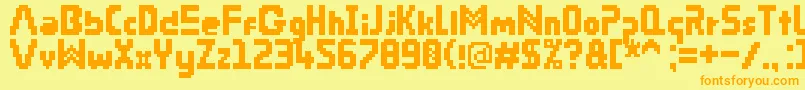 PixRiddim Font – Orange Fonts on Yellow Background