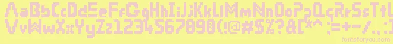 PixRiddim Font – Pink Fonts on Yellow Background
