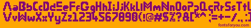 PixRiddim Font – Purple Fonts on Orange Background