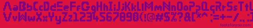 PixRiddim Font – Purple Fonts on Red Background
