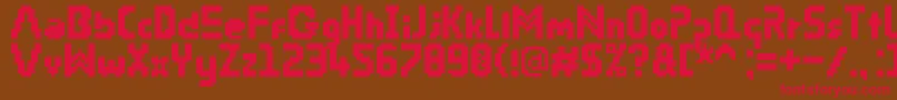 PixRiddim Font – Red Fonts on Brown Background