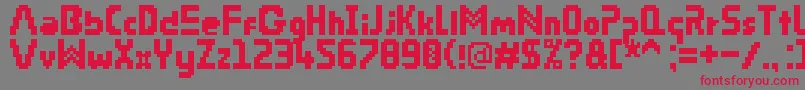 PixRiddim Font – Red Fonts on Gray Background