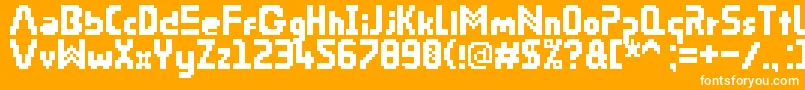 PixRiddim Font – White Fonts on Orange Background