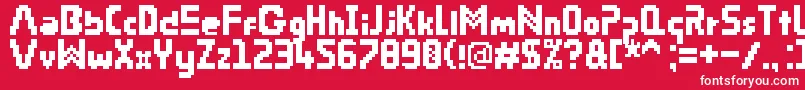 PixRiddim Font – White Fonts on Red Background