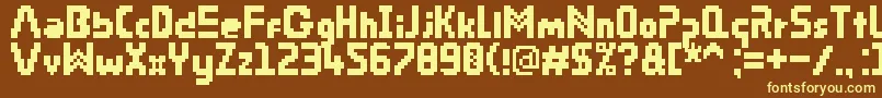 PixRiddim Font – Yellow Fonts on Brown Background