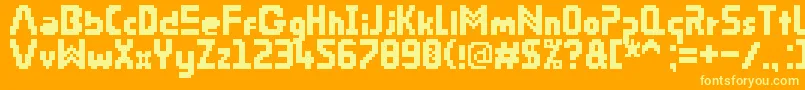 PixRiddim Font – Yellow Fonts on Orange Background