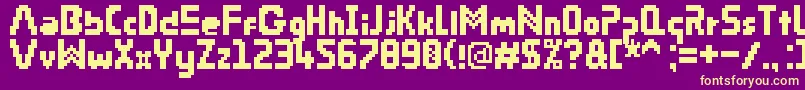 PixRiddim Font – Yellow Fonts on Purple Background