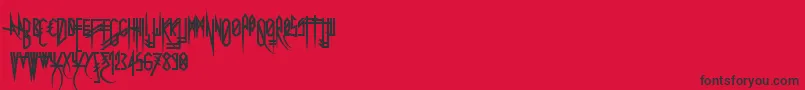 Uglymann Font – Black Fonts on Red Background