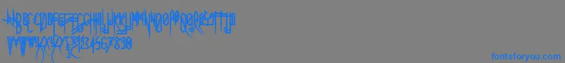 Uglymann Font – Blue Fonts on Gray Background