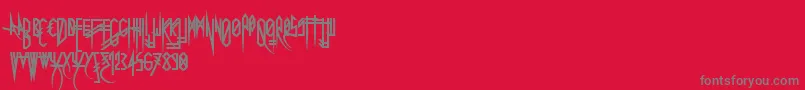 Uglymann Font – Gray Fonts on Red Background