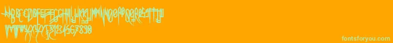 Uglymann Font – Green Fonts on Orange Background