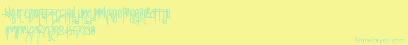 Uglymann Font – Green Fonts on Yellow Background