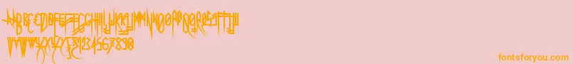 Uglymann Font – Orange Fonts on Pink Background