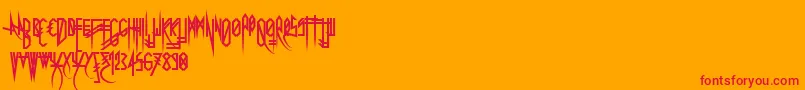 Uglymann Font – Red Fonts on Orange Background