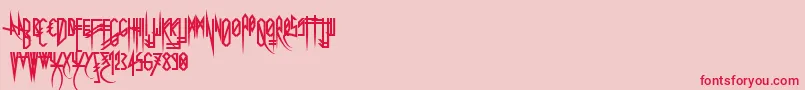 Uglymann Font – Red Fonts on Pink Background