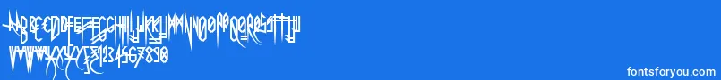 Uglymann Font – White Fonts on Blue Background