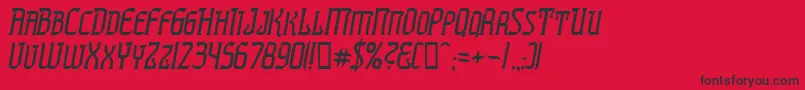 Presti Font – Black Fonts on Red Background