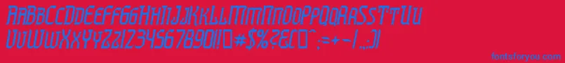 Presti Font – Blue Fonts on Red Background