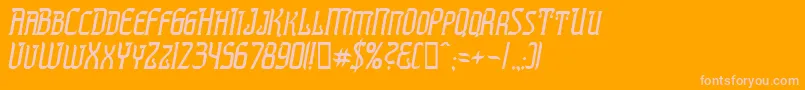 Presti Font – Pink Fonts on Orange Background