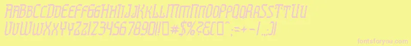 Presti Font – Pink Fonts on Yellow Background