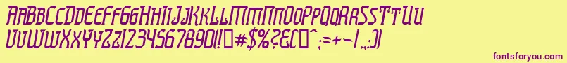 Presti Font – Purple Fonts on Yellow Background