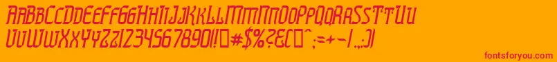 Presti Font – Red Fonts on Orange Background