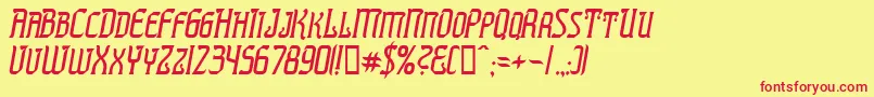 Presti Font – Red Fonts on Yellow Background