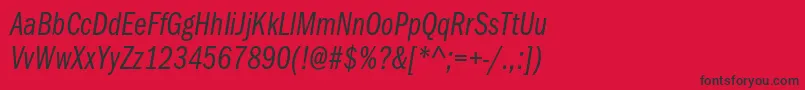 ItcfranklingothicstdBkcpit Font – Black Fonts on Red Background