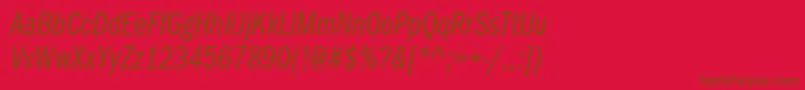 ItcfranklingothicstdBkcpit Font – Brown Fonts on Red Background