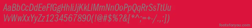 ItcfranklingothicstdBkcpit Font – Gray Fonts on Red Background