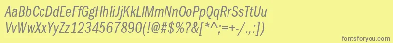 ItcfranklingothicstdBkcpit Font – Gray Fonts on Yellow Background