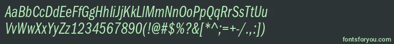 ItcfranklingothicstdBkcpit Font – Green Fonts on Black Background