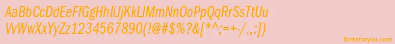 ItcfranklingothicstdBkcpit Font – Orange Fonts on Pink Background