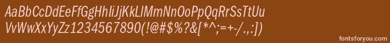 ItcfranklingothicstdBkcpit Font – Pink Fonts on Brown Background