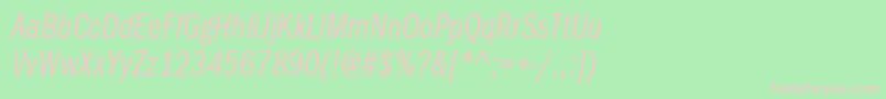 ItcfranklingothicstdBkcpit Font – Pink Fonts on Green Background