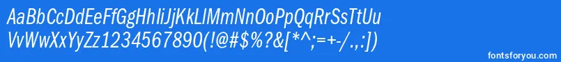 ItcfranklingothicstdBkcpit Font – White Fonts on Blue Background