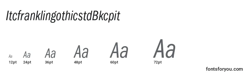 ItcfranklingothicstdBkcpit Font Sizes