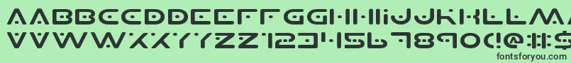 Planetsv2e Font – Black Fonts on Green Background